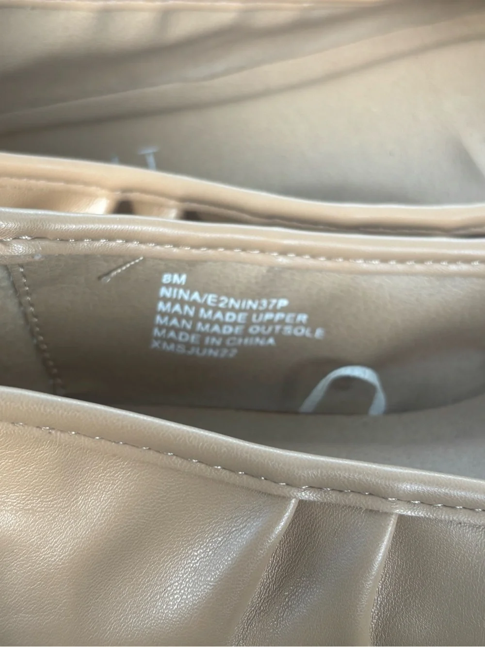 Nina Women's Beige Bow Ballet Flats Size 8